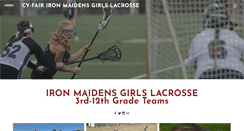 Desktop Screenshot of cyfairironmaidenslacrosse.org