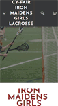Mobile Screenshot of cyfairironmaidenslacrosse.org