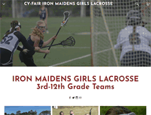 Tablet Screenshot of cyfairironmaidenslacrosse.org